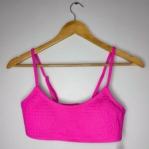 New Wild Fable Vibrant Pink Women's Swim Top in M (8-10)
